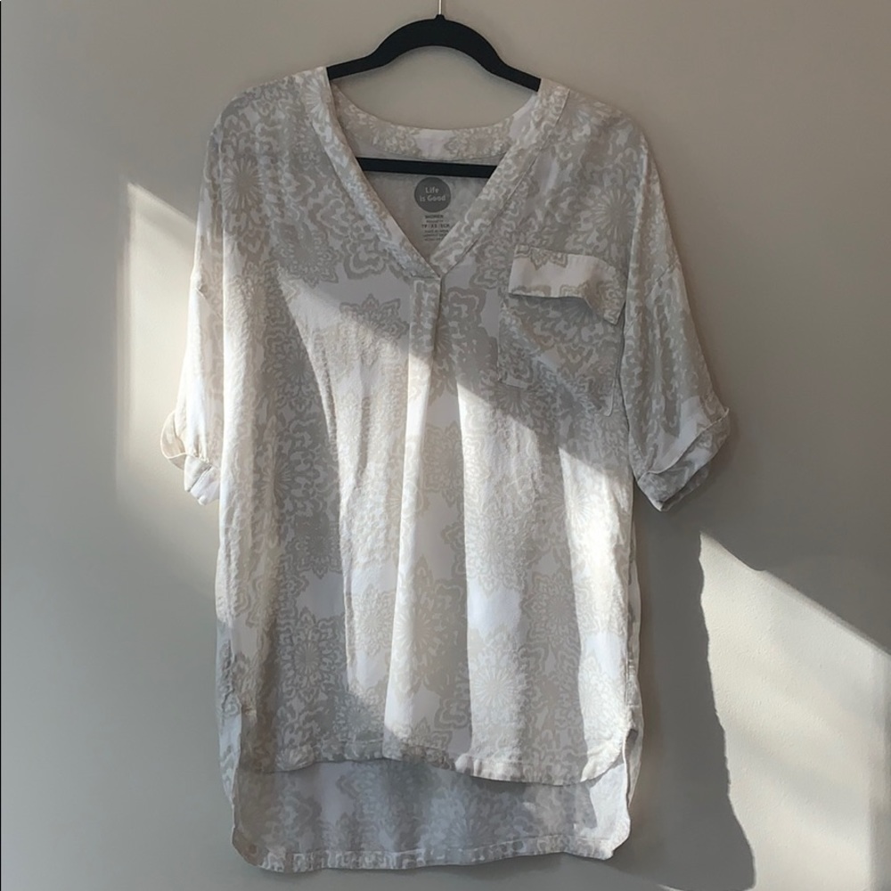 Life is Good Floral Swim Cover up Tunic